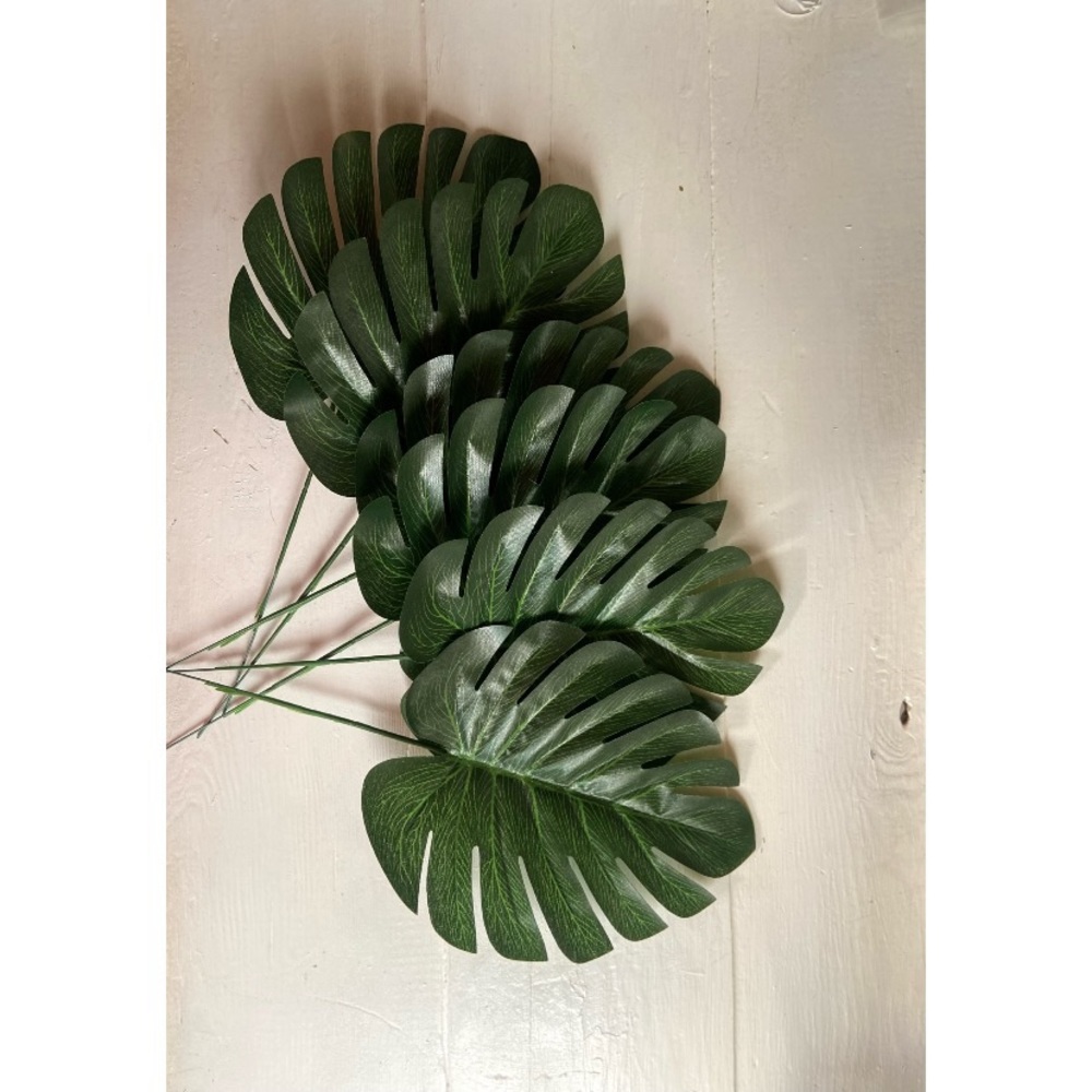 Faux Monstera Leaves